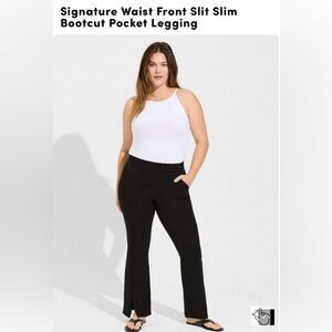Torrid Signature Waist Front Slit Slim Bootcut Pocket Legging